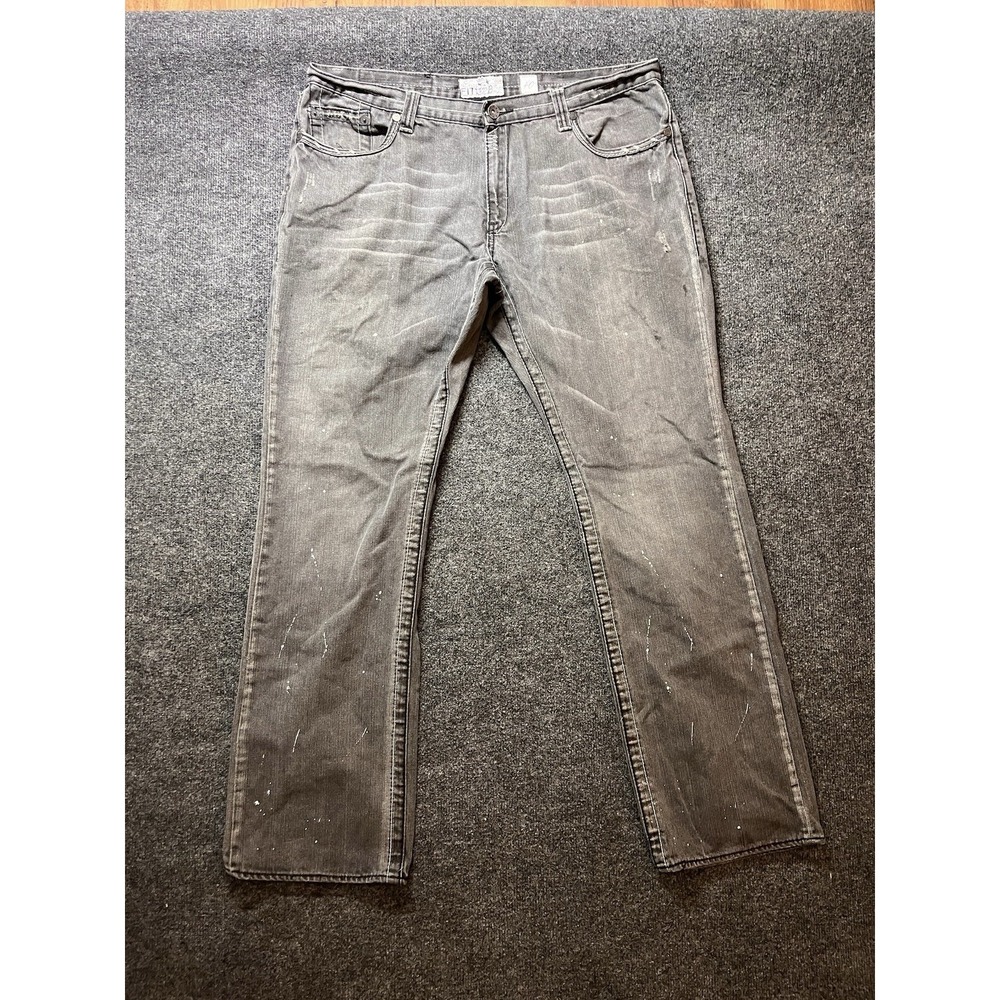 Vintage Y2K Jeans Mens 40 Akademiks Paint Splatter Gray Hip Hop Skater 2000s